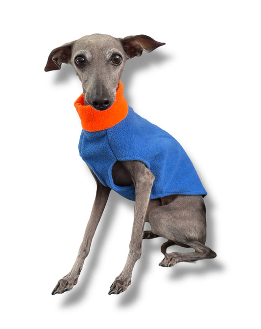 Fleece Vest - Blue & Orange