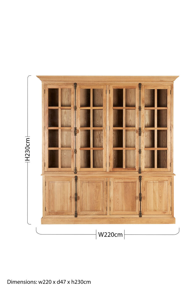 Lyon Natural Oak Wood Large Cabinet