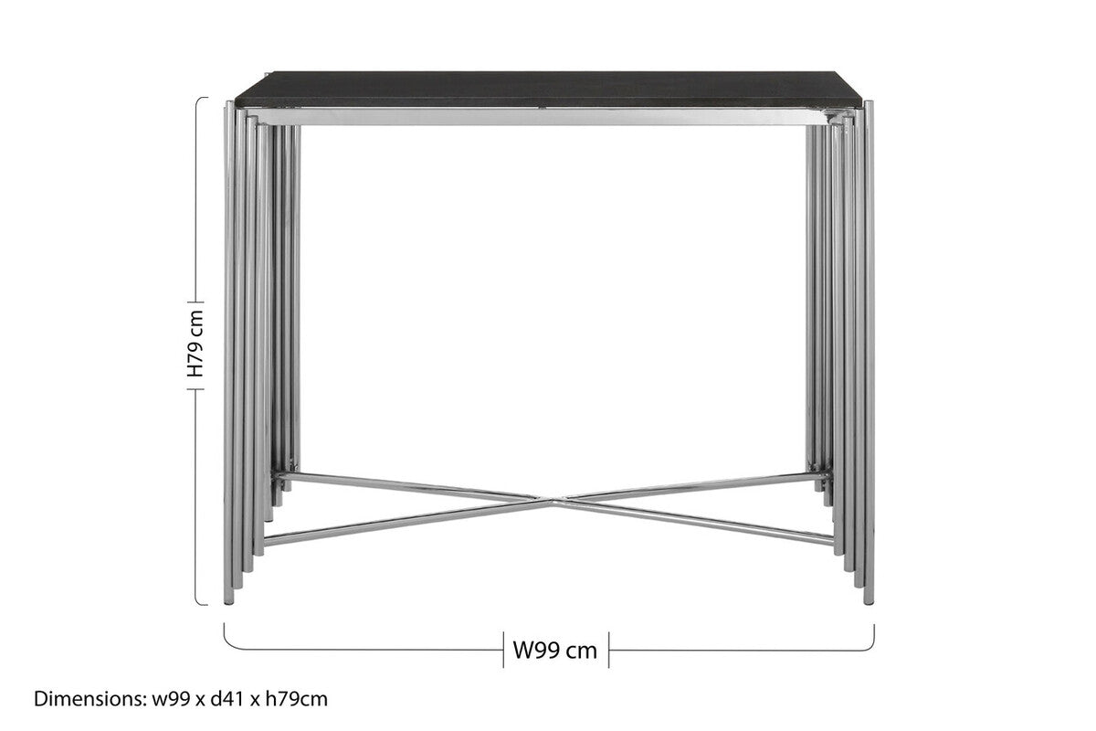 Clarice Granite Top Console Table
