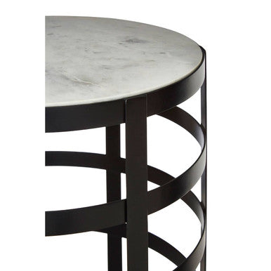 Corina Side Table With Grid Frame