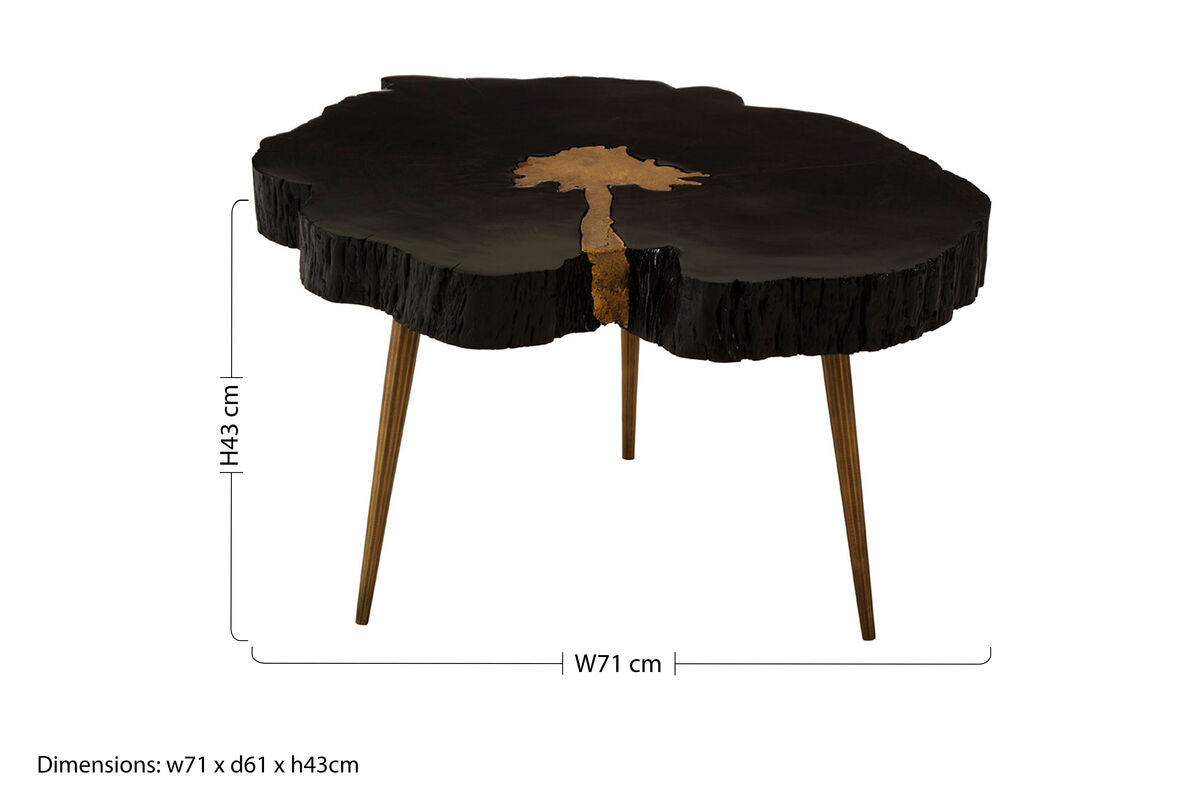 Asamra Black And Gold Coffee Table