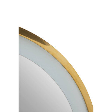 Avelino Illuminated LED Gold Round Mirror