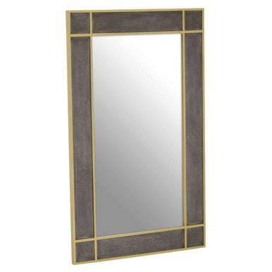 Deskey Grey Shagreen Effect Wall Mirror