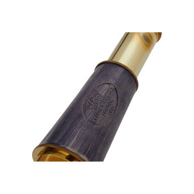 Churchill Brass and Black Leather Effect Tapered Telescope