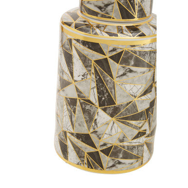 Doria Small Marble Effect Pattern Ceramic Jar
