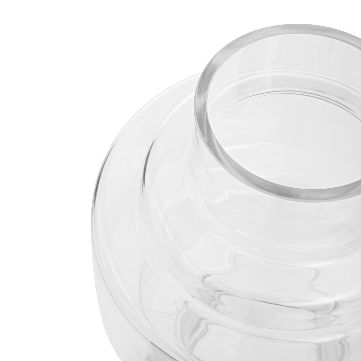 Cayden Stacked Design Small Glass Vase