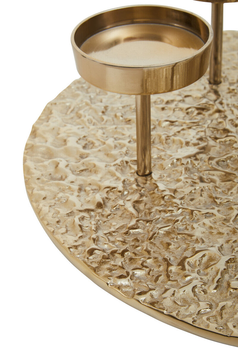 Akola Gold Round Six Pillar Candle Holder