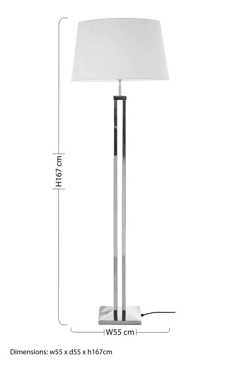 Skye Floor Lamp with Dual Rod Base