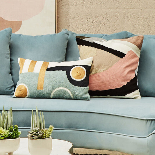 Bosie Ozella Abstract Rectangular Cushion