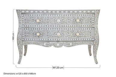 Fusion Chest of 2 Drawers with Mother of Pearl Inlay