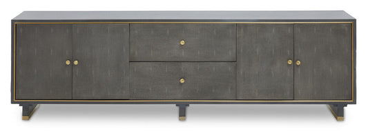 Deskey Grey Shagreen Effect Media Unit