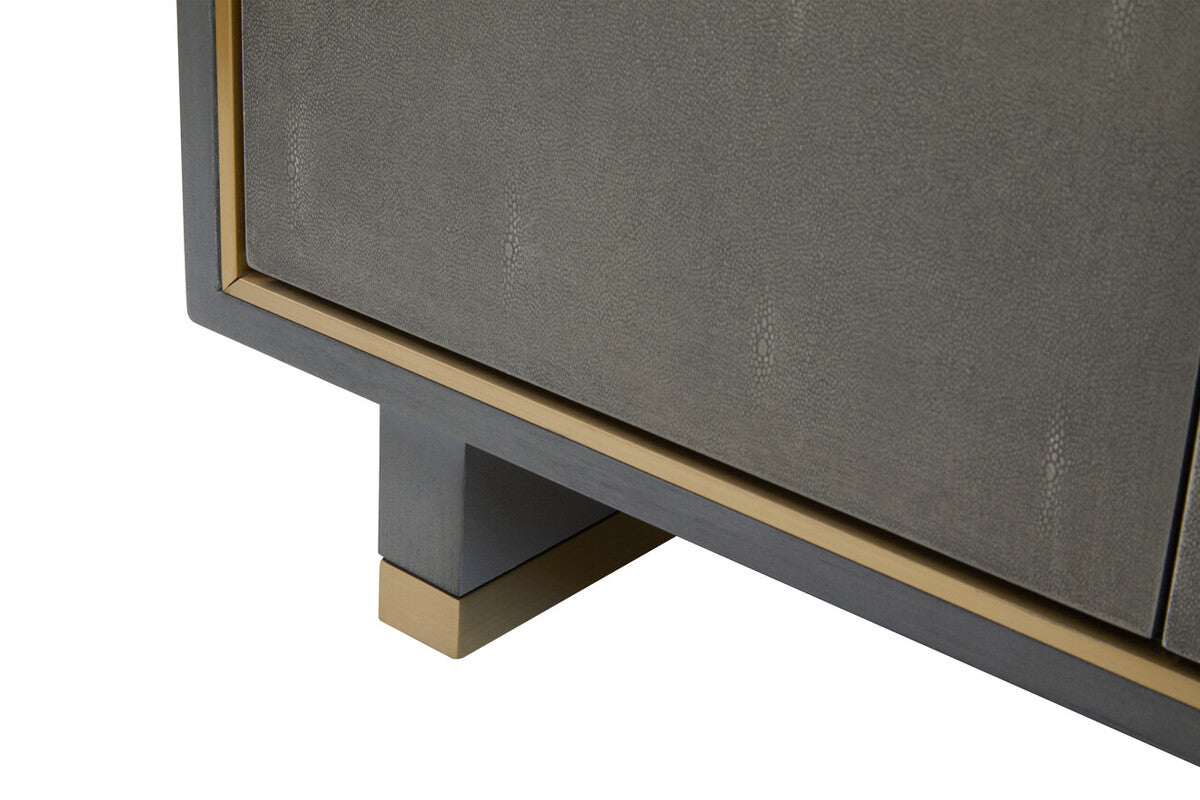 Deskey Grey Shagreen Effect Media Unit