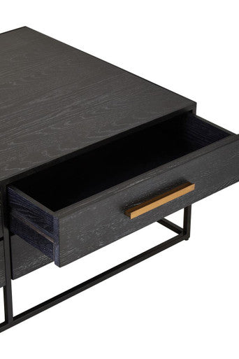 Judd Black Finish 4 Drawer Coffee Table