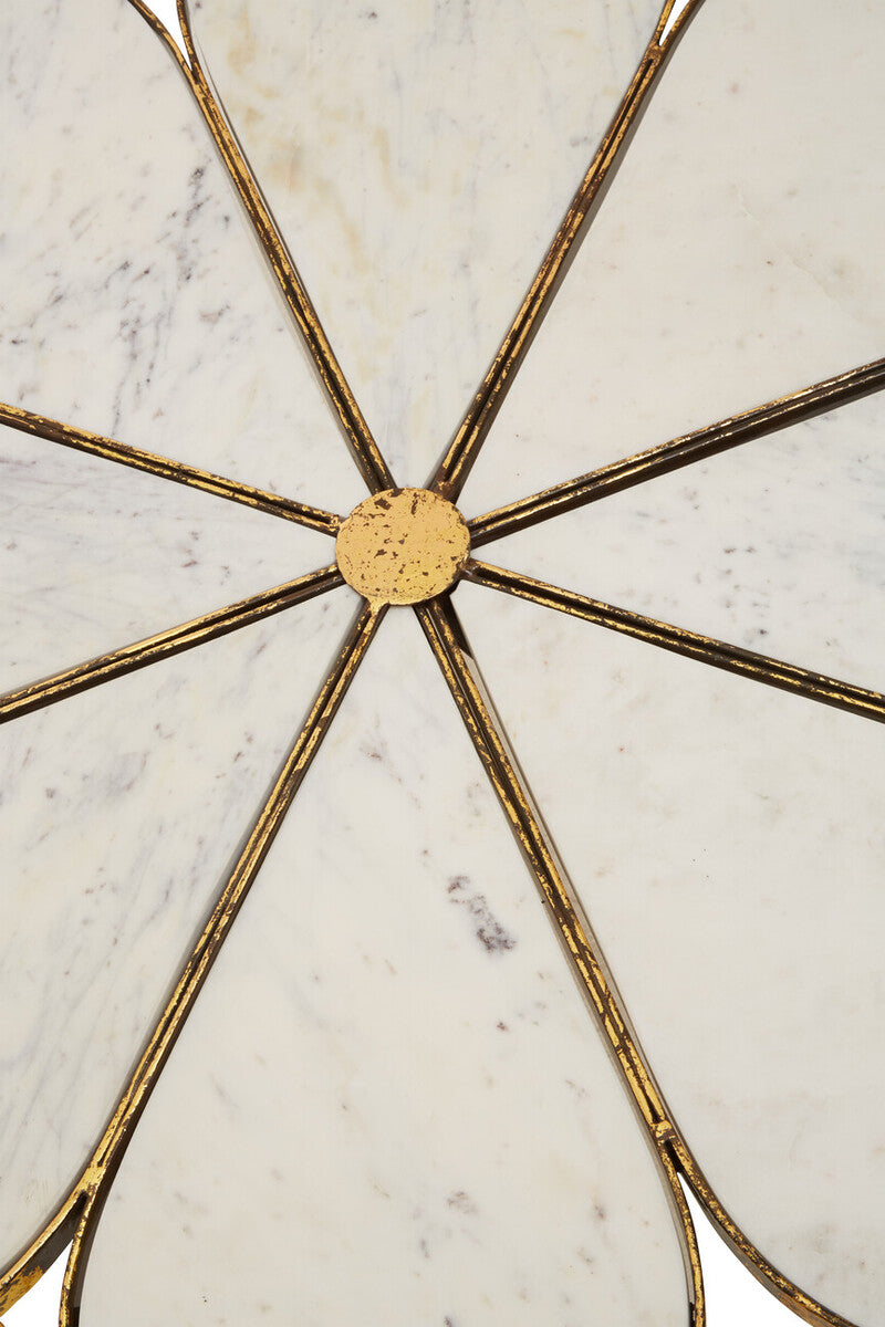 Rabia Petal Coffee Table With Marble Top