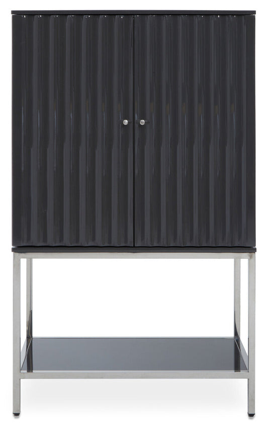 Genoa Grey Gloss Finish Cabinet
