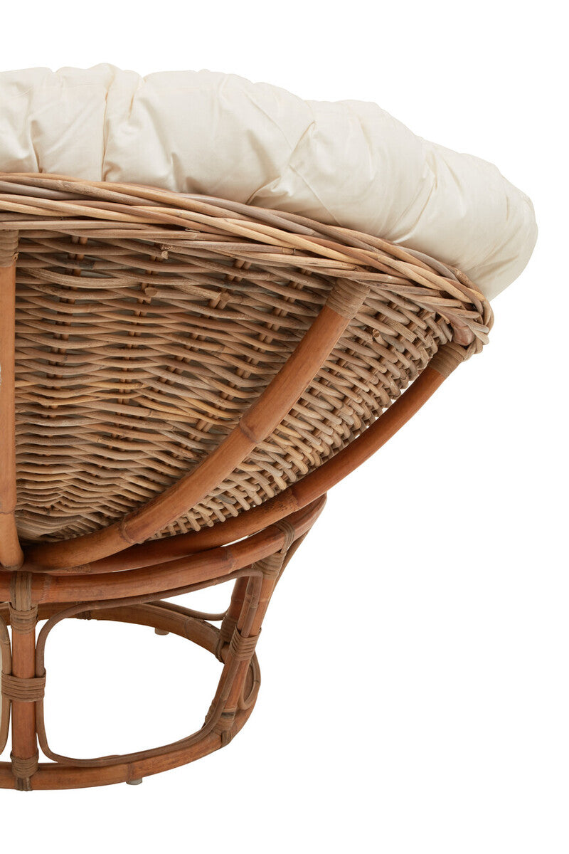 Manado Round Cream Kubu Natural Rattan Chair
