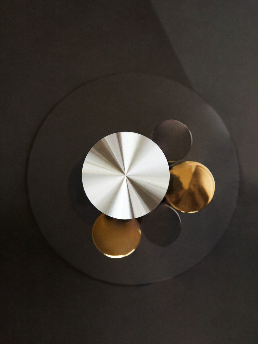 Oria Glass Gold And Black Base Side Table