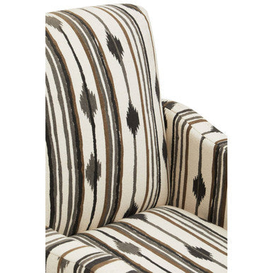 Cefena Black and White Chair With Straight Arms