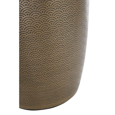 Allegra Gold Finish Waste Bin With Etching