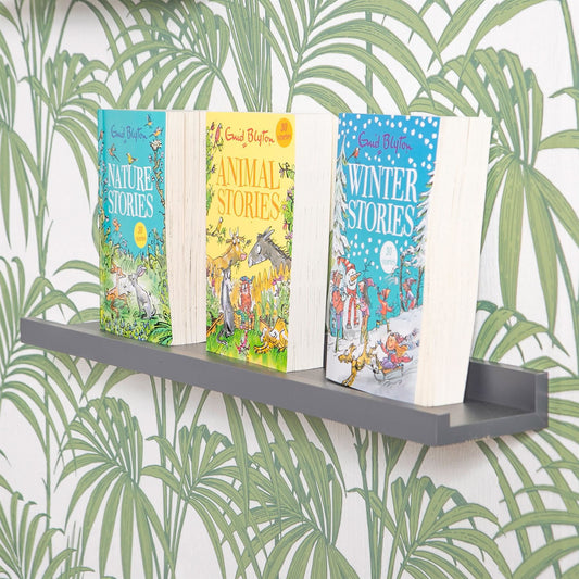 57cm Grey Floating Picture Ledge Shelves - Pack of Two