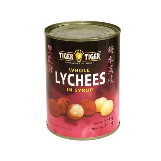 TIGER TIGER Lychees Whole In Syrup 565g