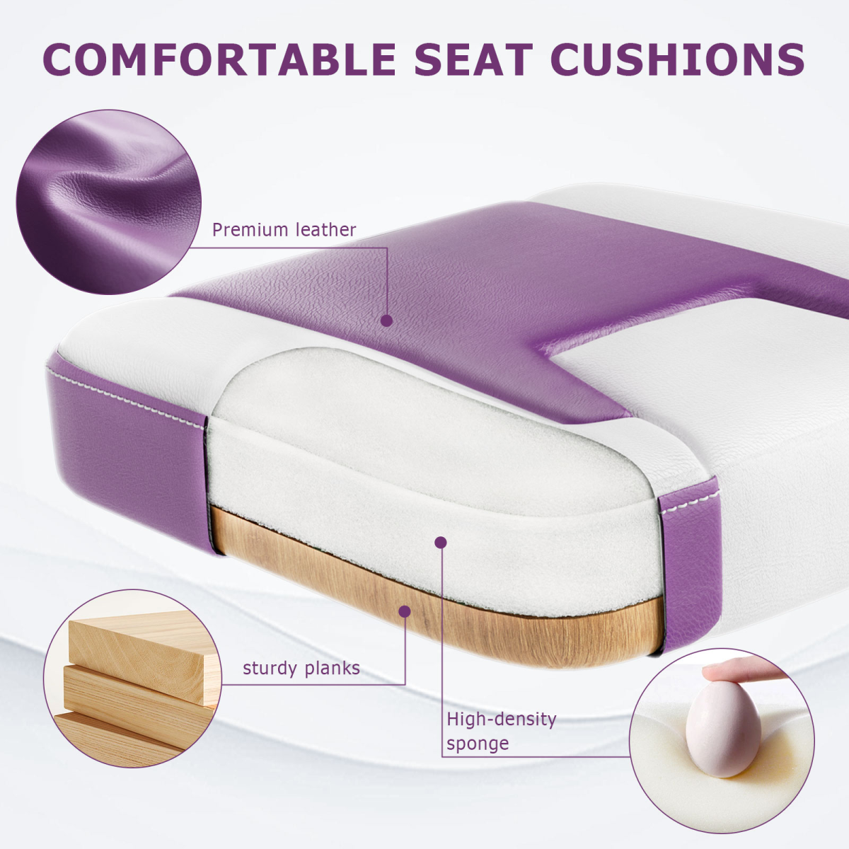 Ergonomic Gaming Chair, Height Adjustable Computer Chair, Pu Leather PC Chair with Castors, for Adults