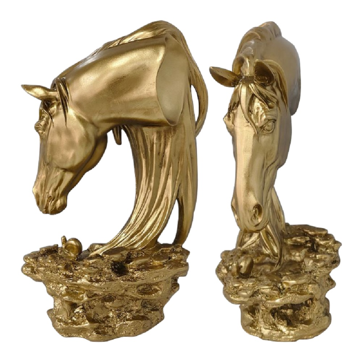 Horse Head Statue Animal Bust Sculpture Modern Tabletop Ornament for Office Home Decoration