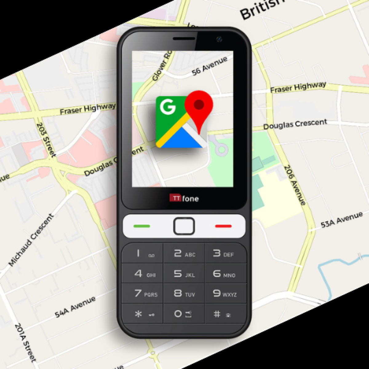 TTfone TT280 Simple 4G Dual SIM Bar Phone with Android, 2.8" Touchscreen, Keypad, 2MP Camera, USB-C - Easy to Use Unlocked Mobile (with Mains Charger and Giffgaff Sim Card)