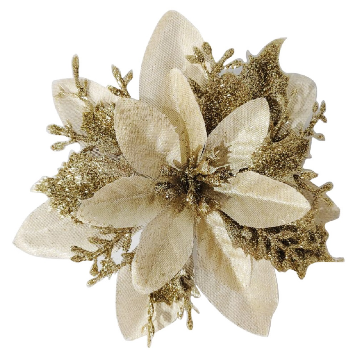 12PCS Christmas Artificial Flowers Christmas Flowers for Christmas Tree Indoor Decorations