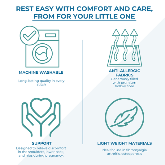 9 Ft Maternity Pillow And Case - Cream