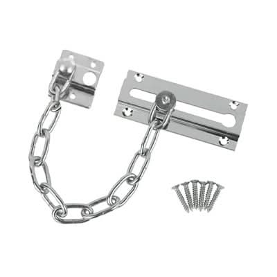 Novelty Heavy Security Chain Door Lock - Nickel Finish