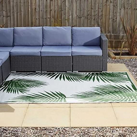 Large Alfresco Mat Indoor Outdoor 150 x 210cm Tropicana Green