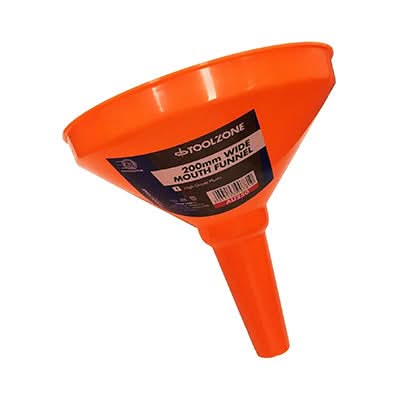 Plastic Funnel Pouring Aid 200mm Kitchen Petrol Fuel Water Car Garden Cooking