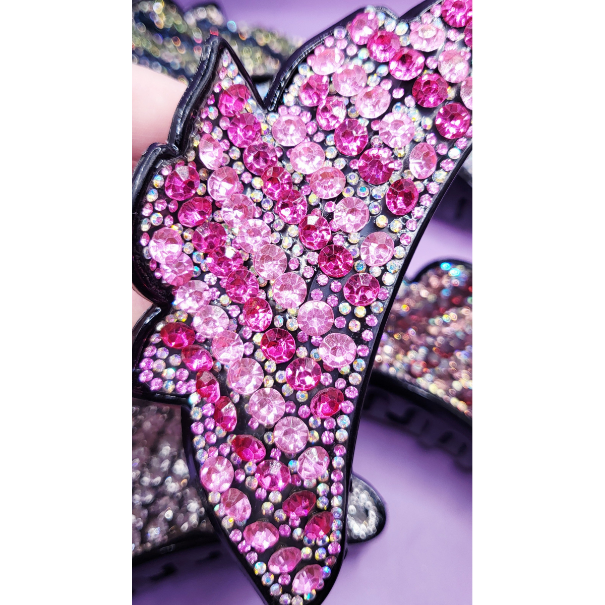 Scalloped Crystal Hair Clamps Pack of 12