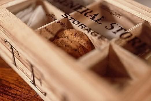 Shabby Chic Vintage 6 Compartment Tea Bag Box Caddy Storage