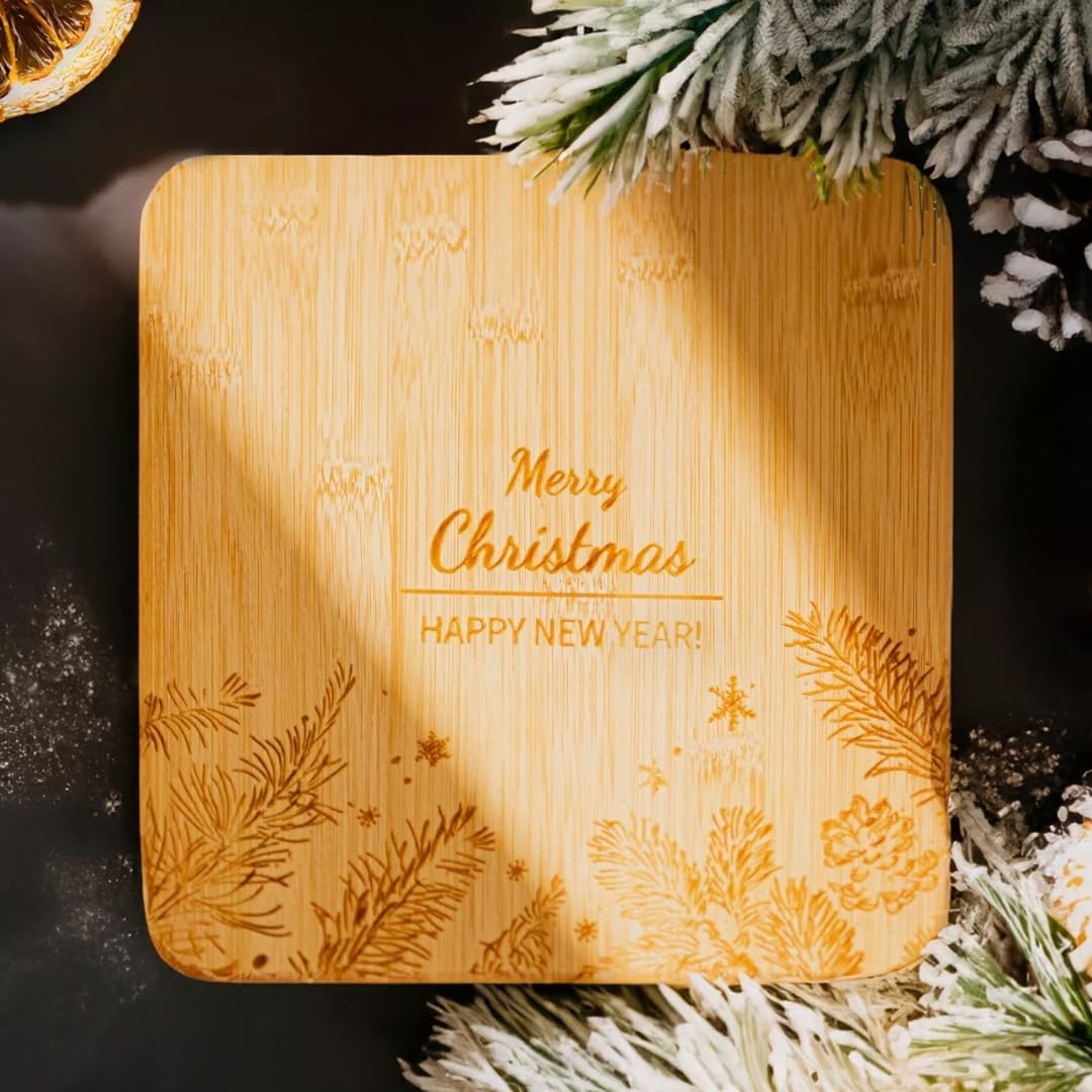 Merry Christmas Bamboo Chopping Board
