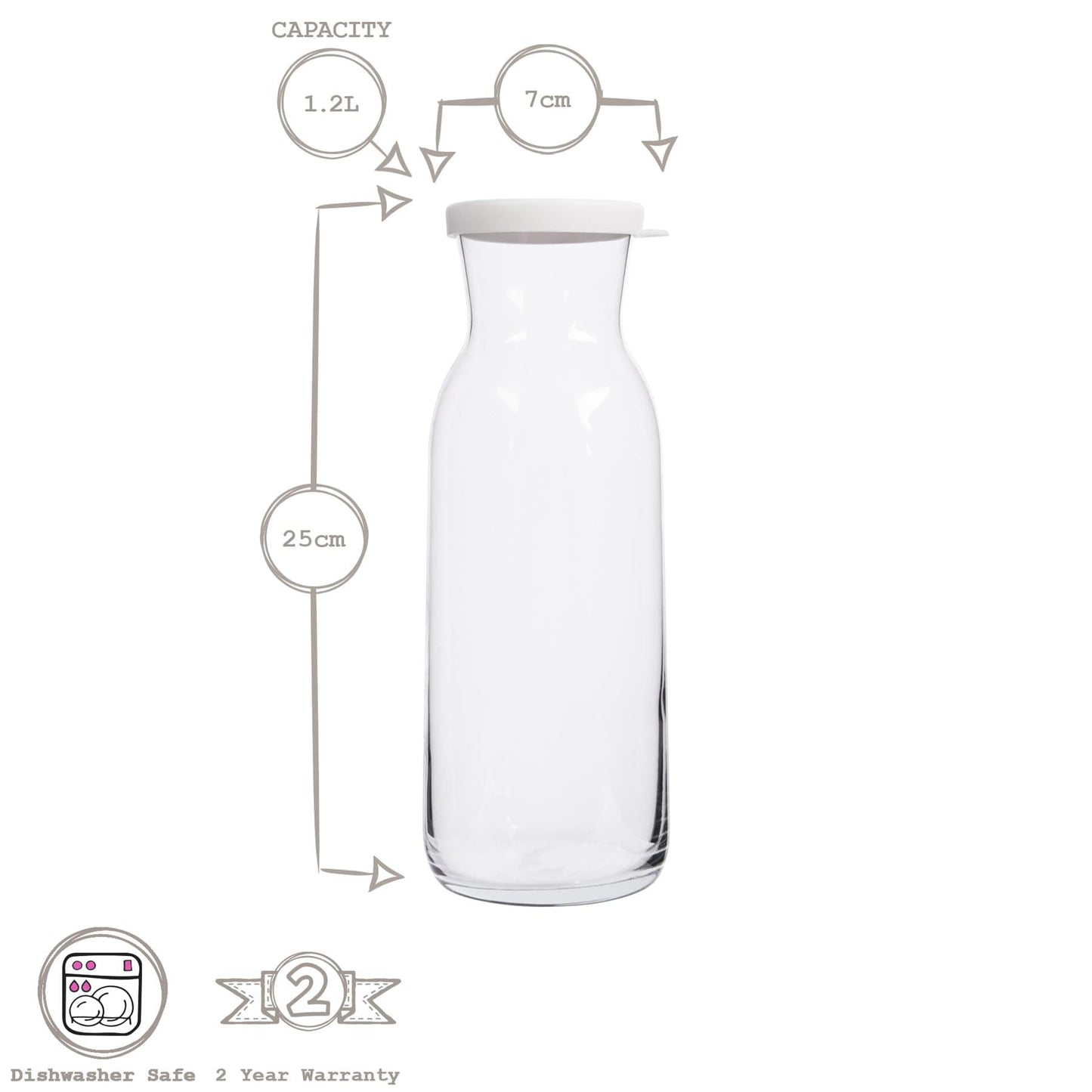 1.2L Fonte Glass Carafe