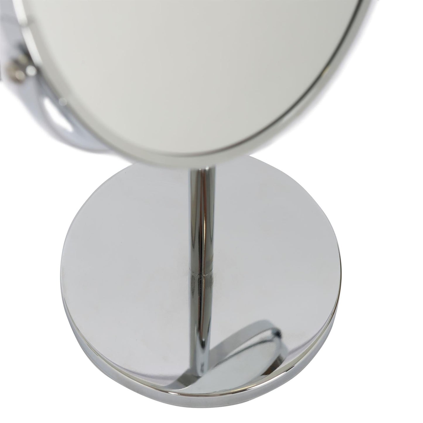 18.5cm x 34.5cm Chrome Pedestal Mirror