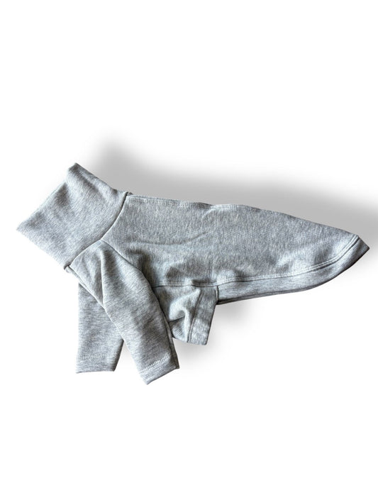 Fleece Lined Sweatshirt Jumper - Grey Marl