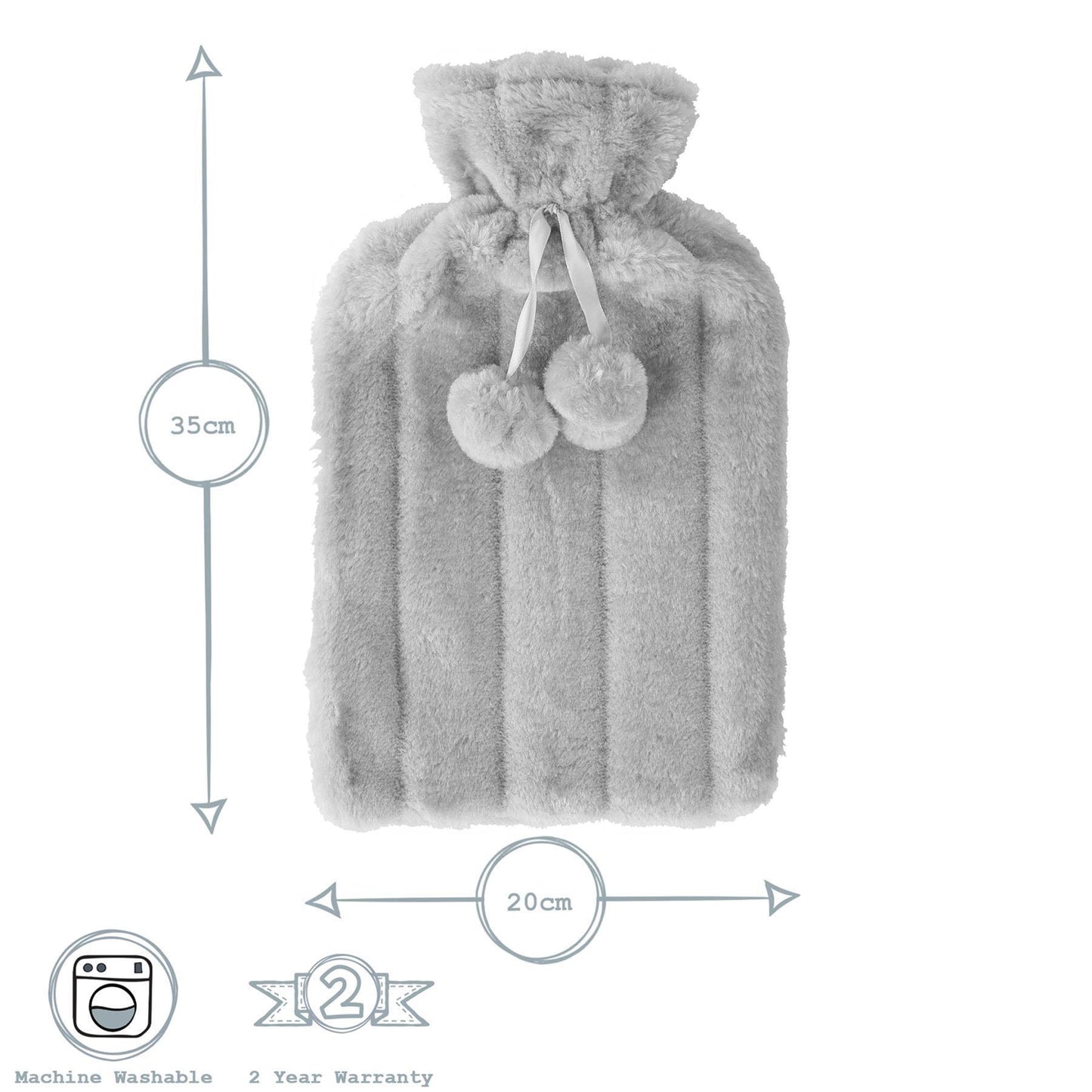 2L Hot Water Bottle with Cosy Cover