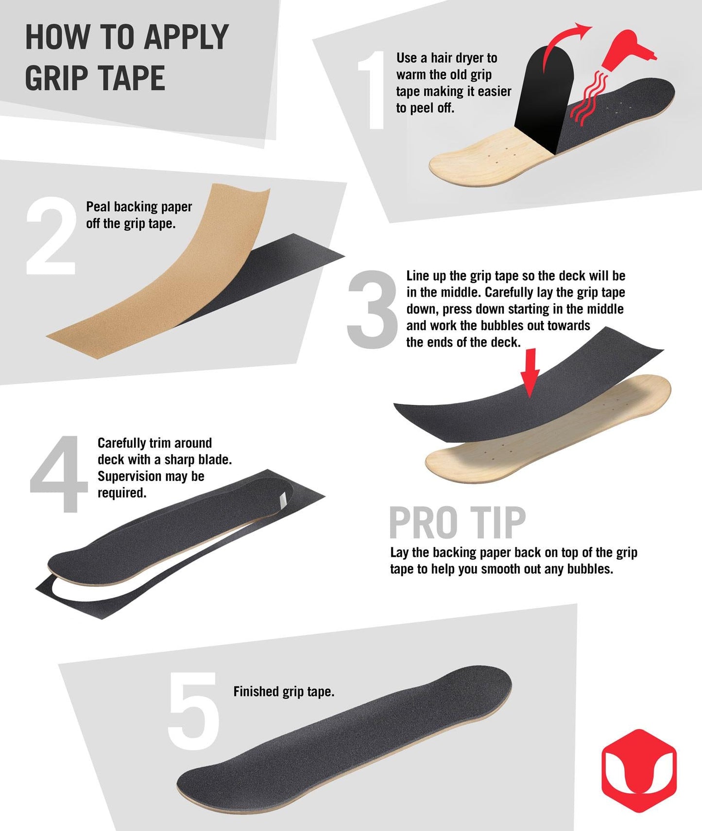 Venom Skateboards Professional Perforated Grip Tape 9" x 33" Skateboard Griptape