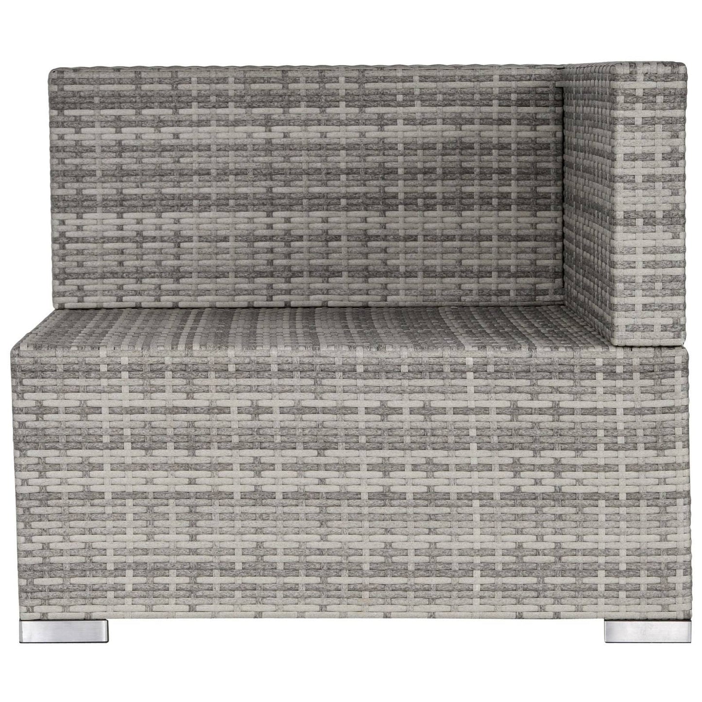 PE Rattan Wicker Corner Sofa Garden Furniture Single Sofa Chair w/ Cushions