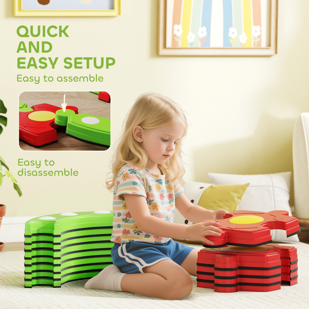 Children's anti-skid balance beam footboard