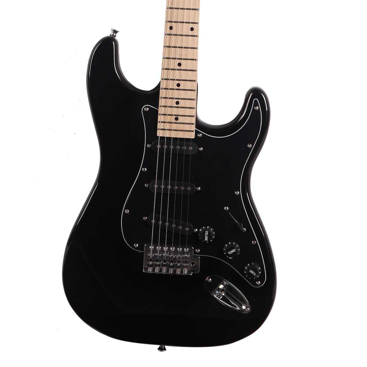 GST Stylish Electric Guitar Kit with Black Pickguard Black