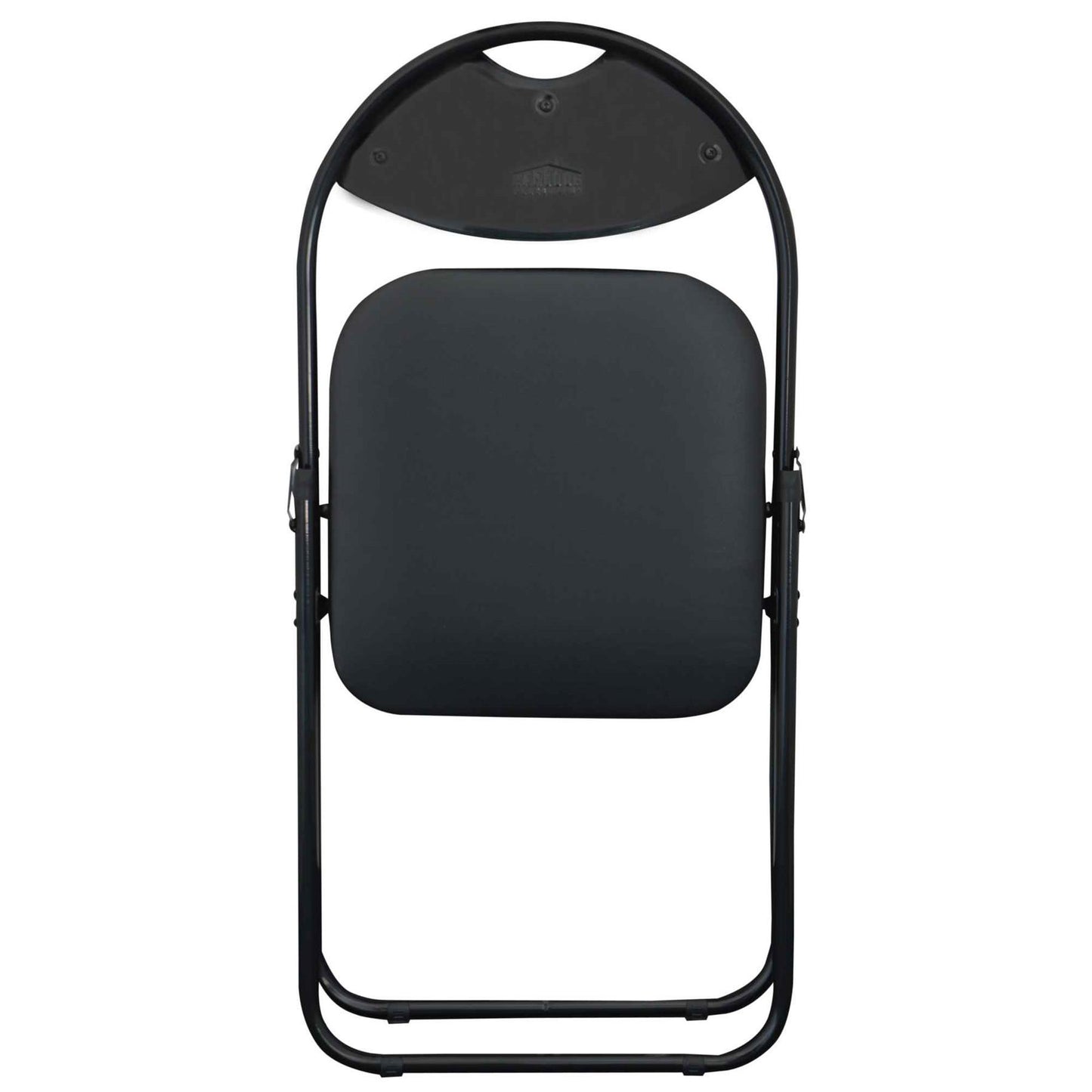 Black Curved Black Framed Padded Folding Chair