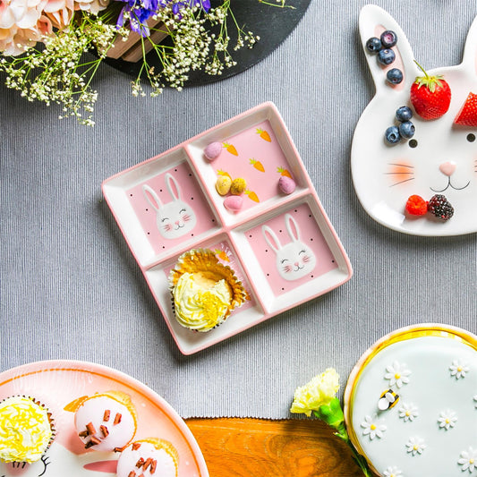 Bunny Snack Plate - Four Segments
