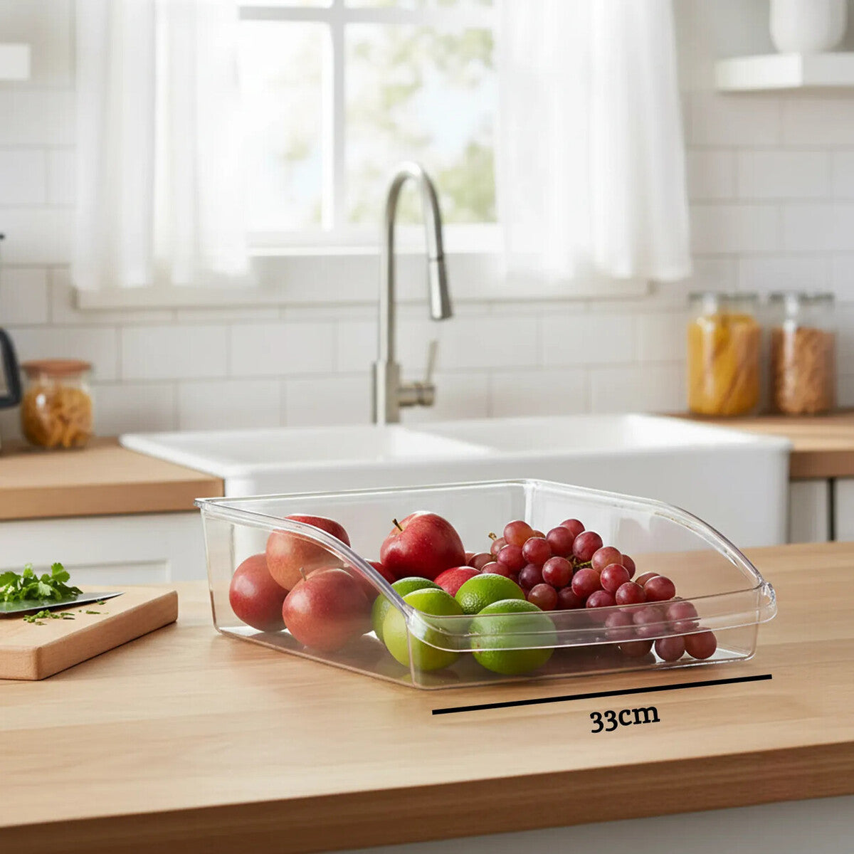 Azuma Clear PS Plastic Large Fridge Organiser