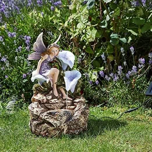 Magical Fairy Water Fountain Ornament Feature Liliana Fairy