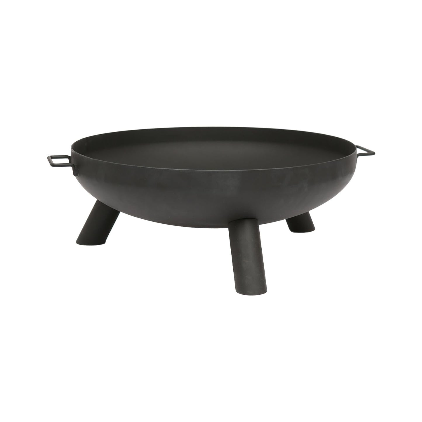 Large Round Iron Fire Pit - 68cm - Black