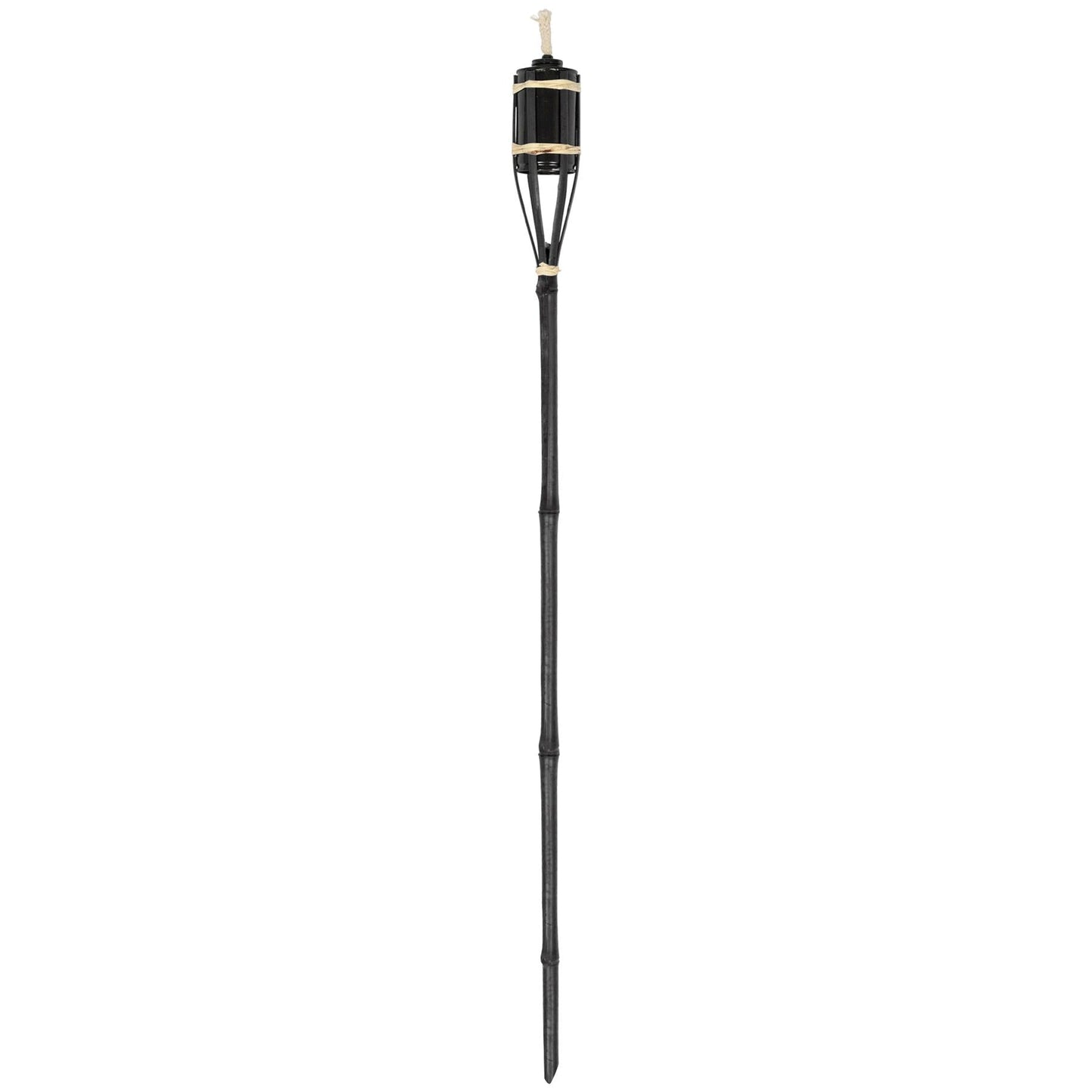 Black Bamboo 113cm Garden Fire Torches - Pack of Six